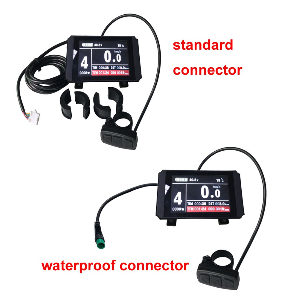 Ebike 24/36/48/60/72v KT LCD3 LCD8H LED affichage pour KT contrôleur LCD8 avec connecteur étanche SM-5A compteur de vitesse de vélo électrique