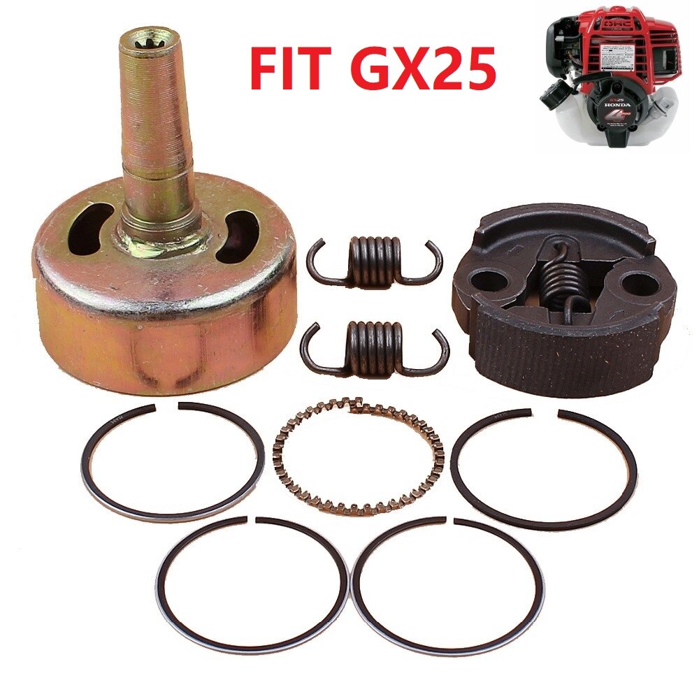 7 Tanden 7 T Clutch Drum Bell Pinion Lente & Zuigerveren Kit Voor Honda GX25 GX25N GX25NT GX25T HHT25S motor 4 Takt Trimmer