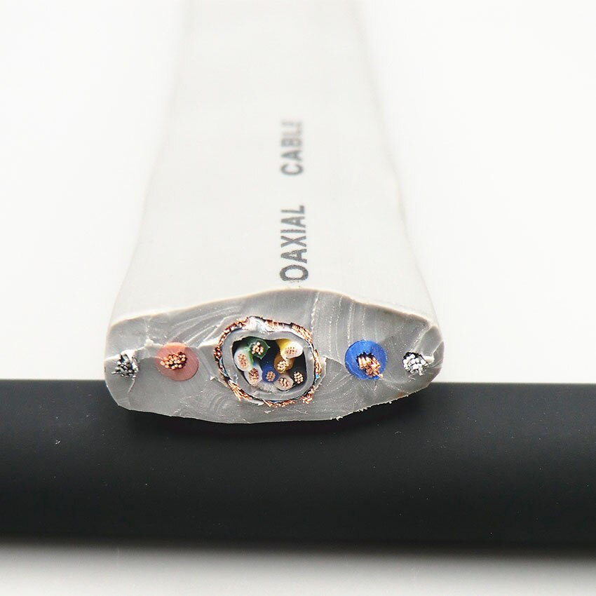 Elevator Shielded Cable cat5e for Ethernet with Double Power Line and Steel Wire Elevator Traveling Network Monitoring Wire