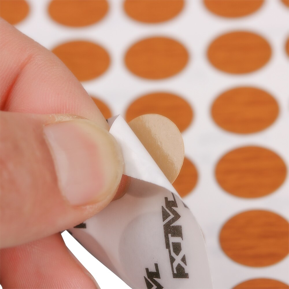 96Pcs/Sheet 15 Mm Meubels Schroef Cover Caps Stickers Zelfklevende Decoratieve Films Hout Ambacht Bureau Kast Ornament
