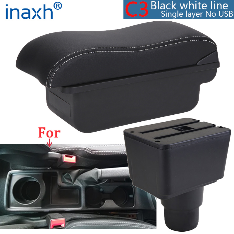 Voor FORD EcoSport Armsteun Doos -2024 Voor Ford EcoSport Auto Armsteun Opbergdoos Arm Auto Accessoires Retrofit onderdelen interieur: GRIJS