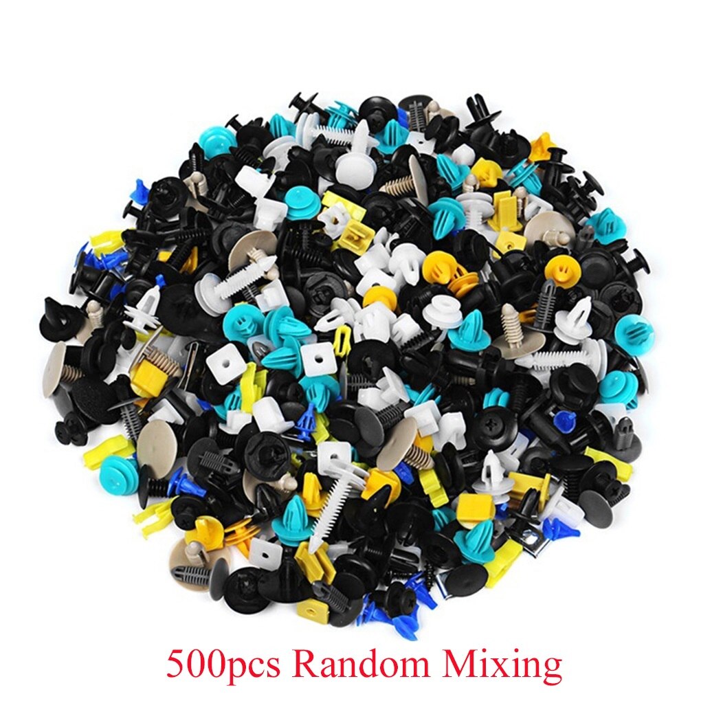 1000 Pcs 30 kinds Universal Mixed Auto Fastener Car Bumper Clips Retainer Car Fastener Rivet Door Panel Liner for All Car: 500PCS