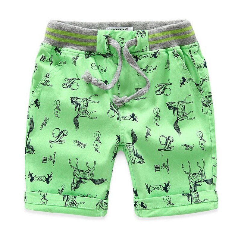 Garçons dessin animé imprimé cheval pantalons courts Shorts d'été enfants coton plage pantalons courts enfants Shorts pour garçons pantalons de sport