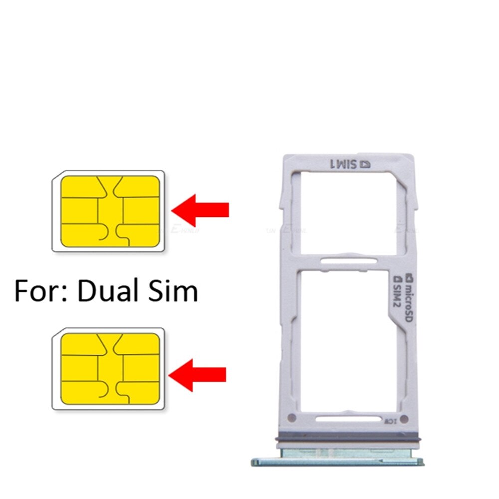 Contenitore per adattatore Micro SD per connettore per lettore di Slot per Slot per schede Sim per parti Samsung Galaxy S10 G973