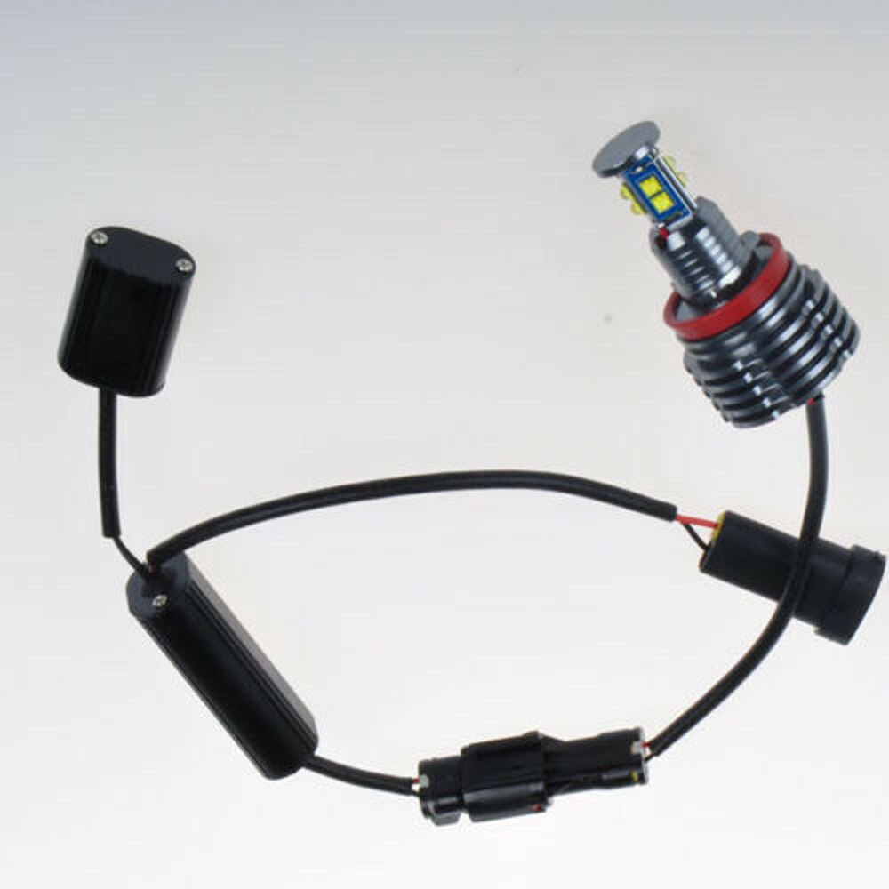 1 Paar 80W H8 Led Angel Eye Ring Lampjes Hid Xenon Wit Waterdicht Voor Bmw