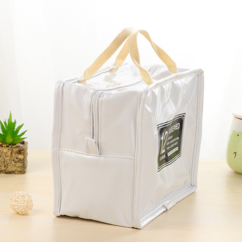 1Pcs Portable Film for Women Kids Men with Zipper High-capacity Insulation Bags Hand-held Waterproof Lunch Bag