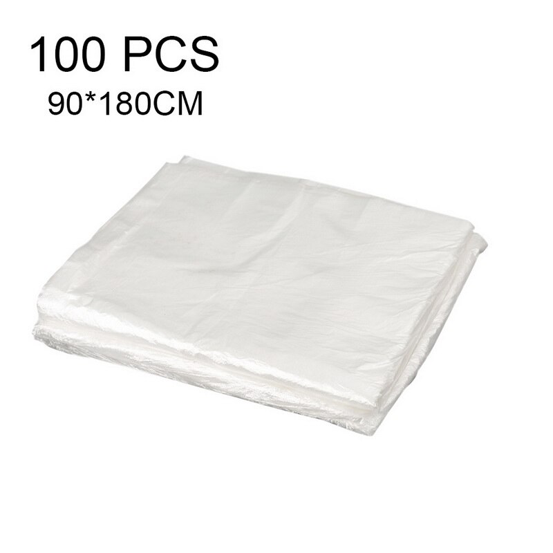 100 st kosmetiska salongslakan spa massage sängbord täcke lakan plast transparent skönhetssäng film vattentät: 90 x 180cm