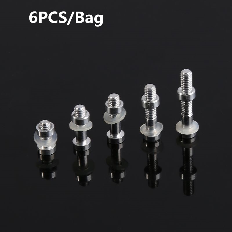 6 Stks/zak Universele Draaitafel Headshell Cartridge Montage Kit Duurzaam Metalen Schroeven Bouten Moeren Ringen Accessoires