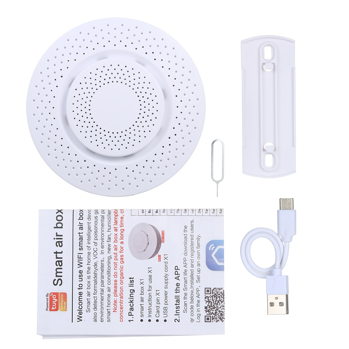 Smart WiFi Air Monitor Indoor Air Meter Tester Formaldehyde VOC Carbon Dioxide CO2 Temperature Humidity Tester