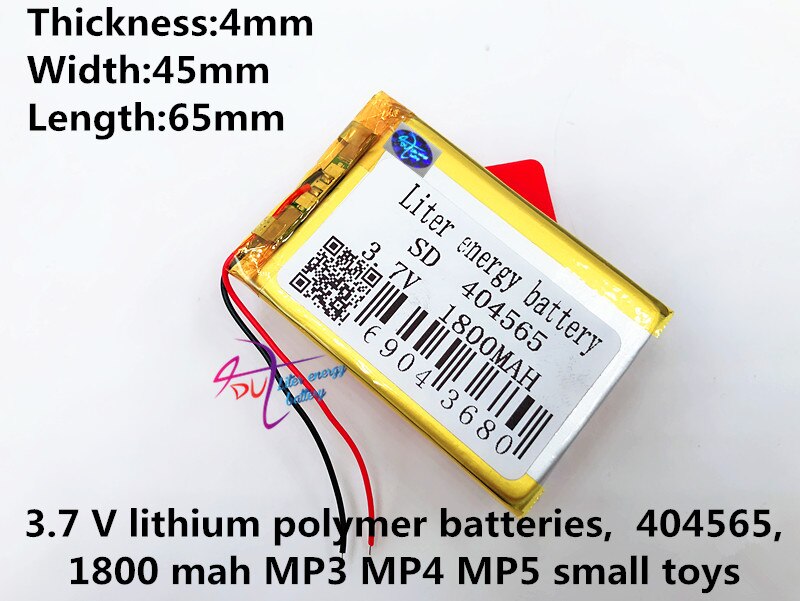 3.7 V 1800 mah e-readers 404565 elektronische leren machine 3.7 V lithium polymeer batterijen