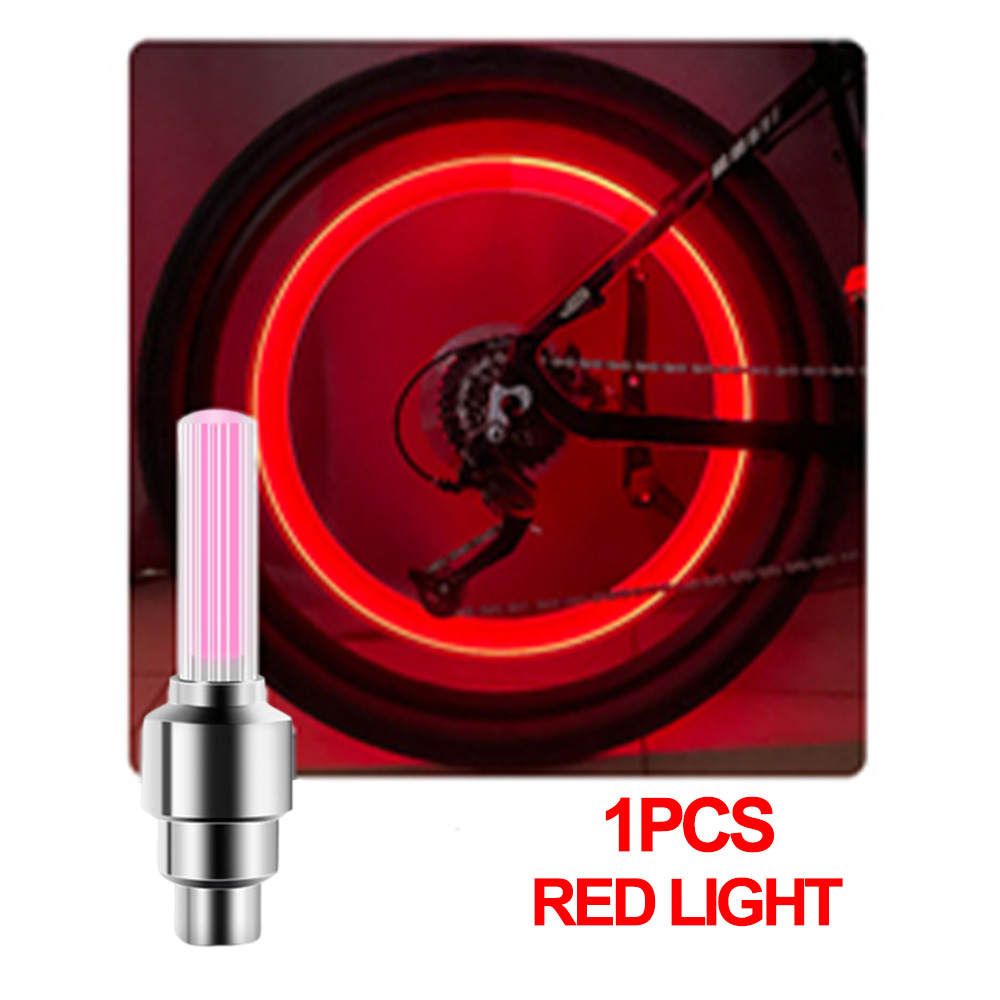 Luz LED para válvula de bicicleta, luz de neón para radios de bicicleta, luz para válvula de neumático de bicicleta, luz de advertencia de conducción nocturna, accesorios para bicicleta