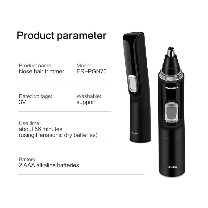 Panasonic Nose Hair Trimmer Electric Shaver Ear Hair Trimmer Vacuum Cleaning For Men Shaving Hair Removal Razor Beard Machine