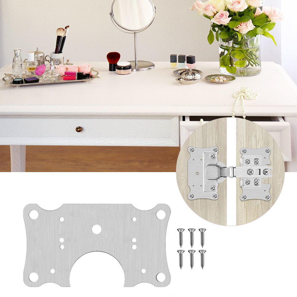 Foldable Hinge Repair Plate Table Cabinet Door Drawer Panels Window Door Furniture Drawer Stainless Steel Plate Installer Panels