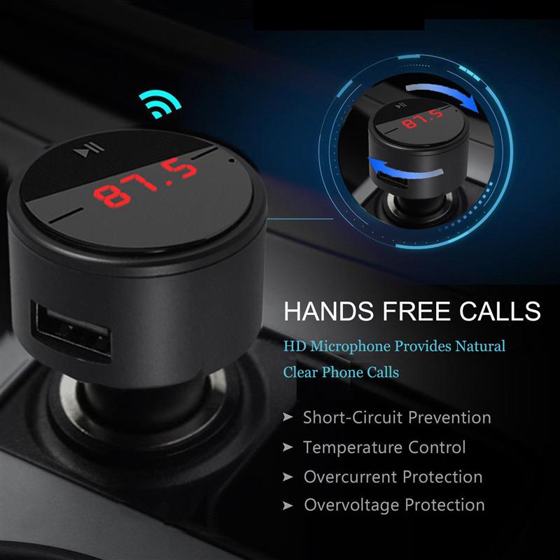 Fm-lähetin langaton autoradio autoon  mp3 -soitin musiikkilevy kaiutinpuhelin auton tupakansytytin usb-laturi puhelimen laturiin