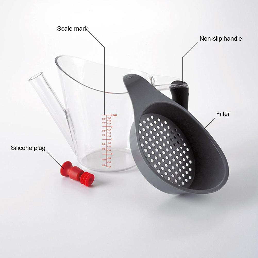 Multifunctional Good Grips With Scale Fat Gravy Separator Gravy Measuring Cup Wake-up Meat Pot Soup Collection Kitchen Tools