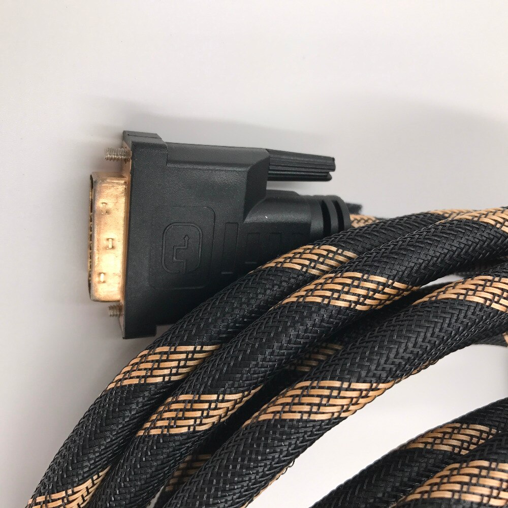 DVI 24+1 Dual Link Cable Gold Plated Male-Male Compatible DVI 24+5 Copper Cable Support 3D With Two Ferrite Cores 3m 5m 10m