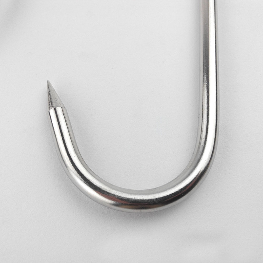 5 stk lange spidse s kroge stativ slagter kød rustfri stål bøjle 15cm køkken kroge [ 3 ]