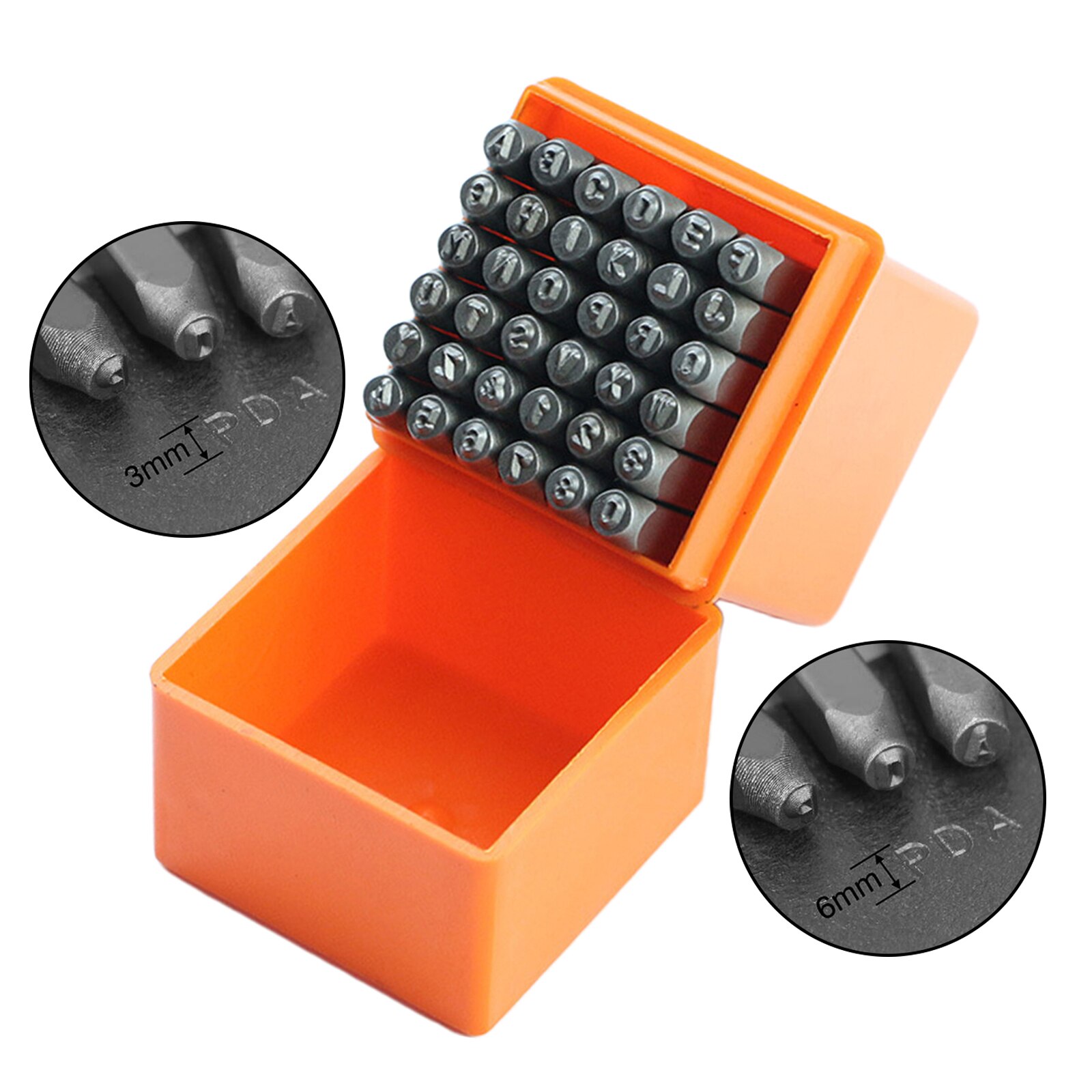 36pc Capital Letters and Numbers Stamp Set Alphabet Stamp Tools