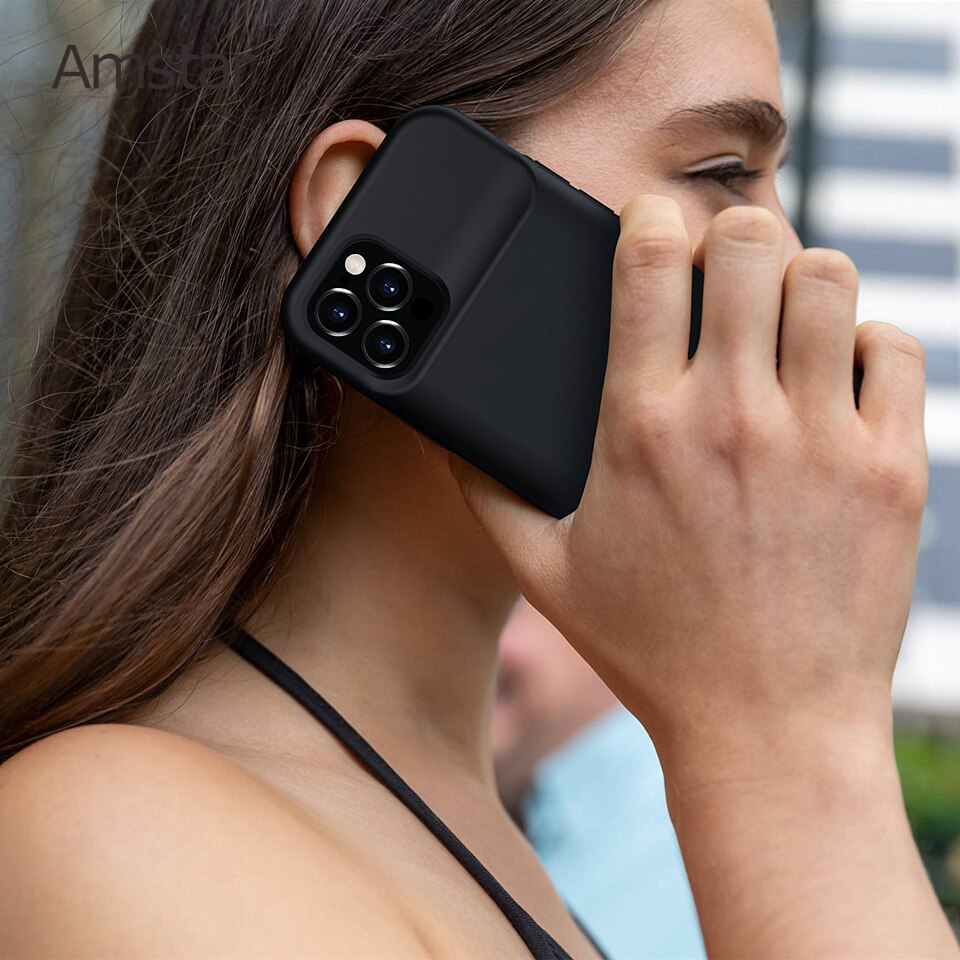Amstar odporny na wstrząsy futerał na ładowarkę do iPhone 12 Pro Max 12 Mini Powerbank Case zewnętrzny zestaw do ładowania baterii