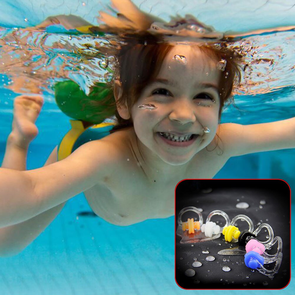 10 stk næse klip udstyr hjælp silikone svømning corrector vejrtrækning voksen børn tilbehør træning gratis dykning konkurrencer