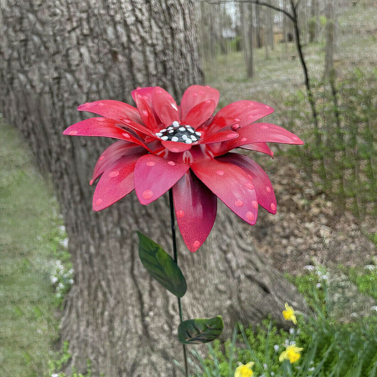 Piquets de jardin en métal, fleur de lys, artisanat en fer forgé à la main, Art de jardin, de fête des mères, décoration de la maison L23
