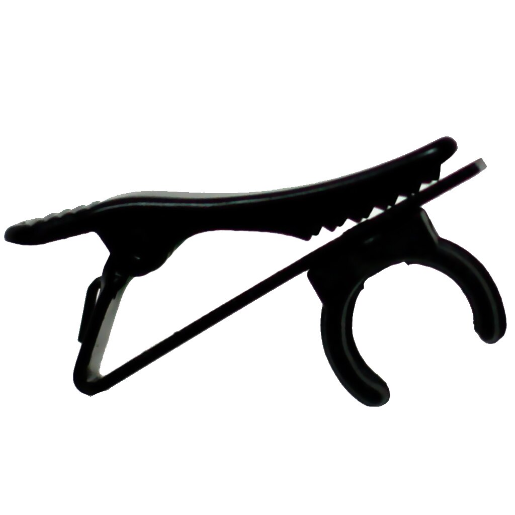 Soporte de pinza de cocodrilo de Metal negro para micrófono Lavalier de 8,5mm, micrófono de solapa,