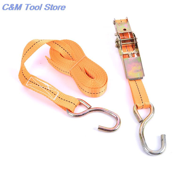 Porable Heavy Duty Tie Down Cargo Strap Luggage Lashing Strong Ratchet Strap Belt With Metal Buckle