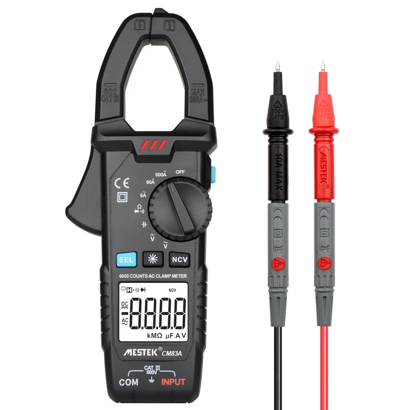 MESTEK True RMS Klemme Meter Zange Amperemeter Professionelle Auto reparatur Digital Multimeter DC AC Strom Volt Temp Kondensator Tester: CM83A