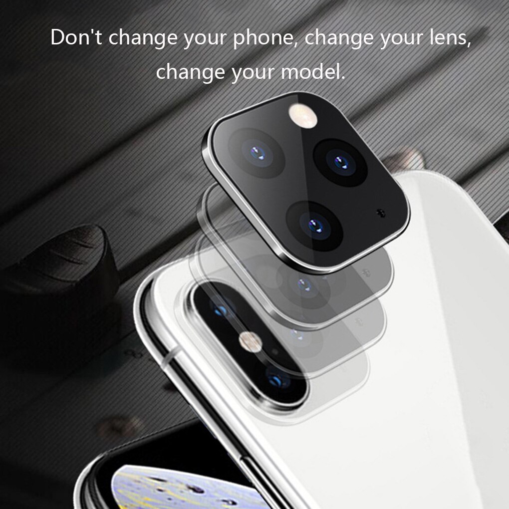 1/2 pcs Replacement For iPhone X/XS/XSMAX Alloy Modified for 11Pro 11 PRO MAX Cover Camera Change Sticker Camera Protective