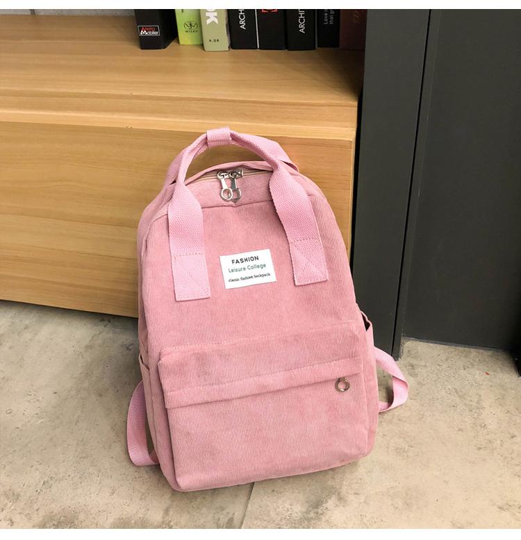 Trend Female School Bags Women Backpack College School Bagpack Harajuku Travel School Bags For Teenage Girls: Pink bagpack