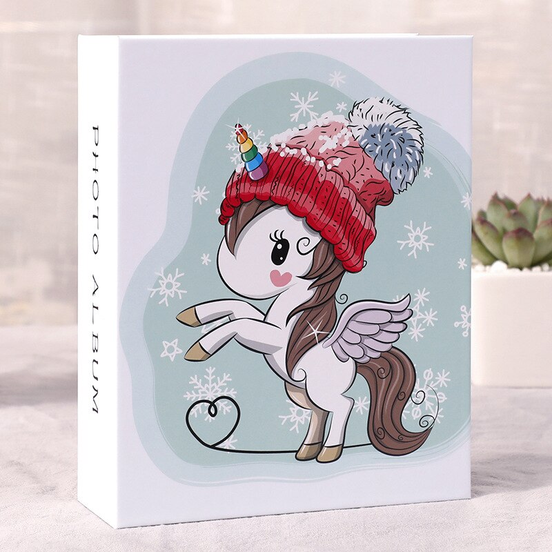 Album Photo de 6 pouces avec 100 pochettes, étui pour photos de Scrapbooking, cadre pour Album Photo, pour enfants: Unicorn