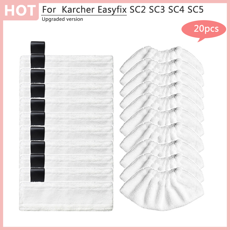 Chiffons en tissu pour vadrouille à vapeur Karcher Easyfix SC1 SC2 SC3 SC4 SC5, couvercle de tampon de nettoyage en microfibre de remplacement, accessoires pour nettoyeur à vapeur