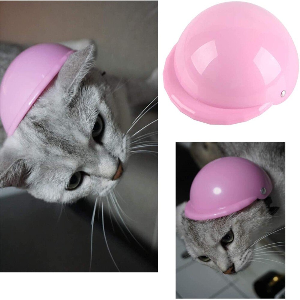 5 Kleuren Hond Helm Cap Hoed Abs Plastic Doggie Puppy Motorfietsen Rijden Fiets Helm Zon Regen Bescherming Voor Kleine huisdier