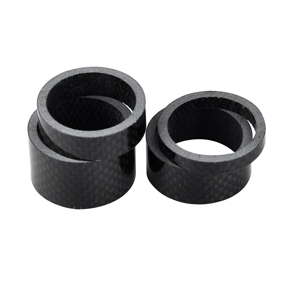 Bicycle Stem Spacer 1/8inch Carbon Fiber Bike Mtb Headset Stem 5/10/15/20mm Washer Spacer Set Kit Accessories Washer Spacer Set