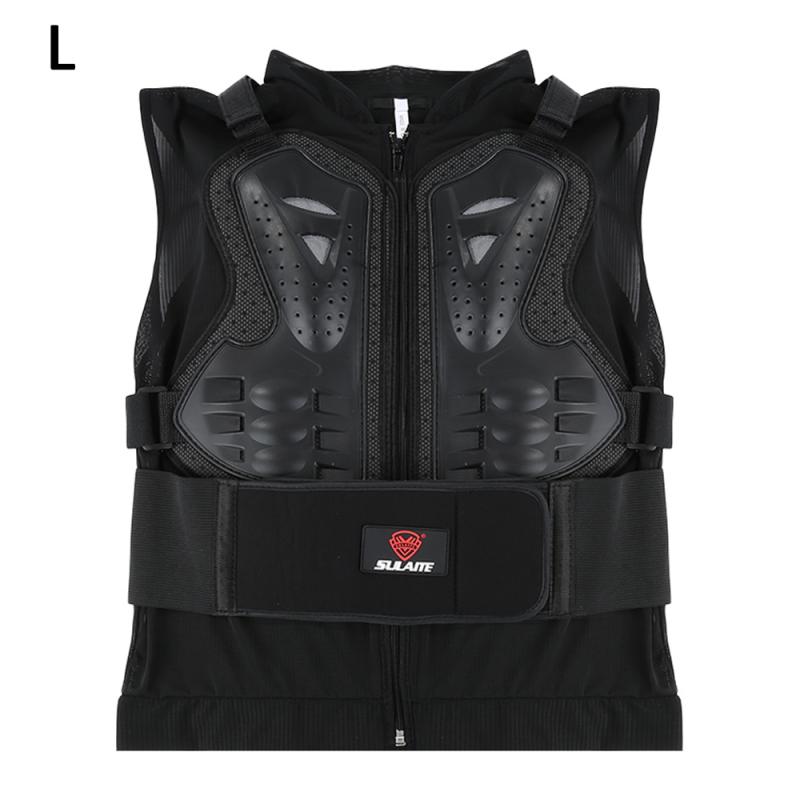 Motorcycle Body Armor Jacket Men Motorbike Armor Motocross Spine Chest Shoulder Protection Motorcycle Back Protector Gear: L