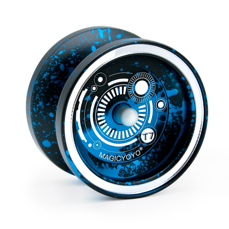 Magicyoyo  t7 reaktionsschnelles jojo für kinder, aluminium-jojos für anfänger mit schmalem c-kugellager, 5 zusätzlichen jojoschnüren, tasche, handschuh