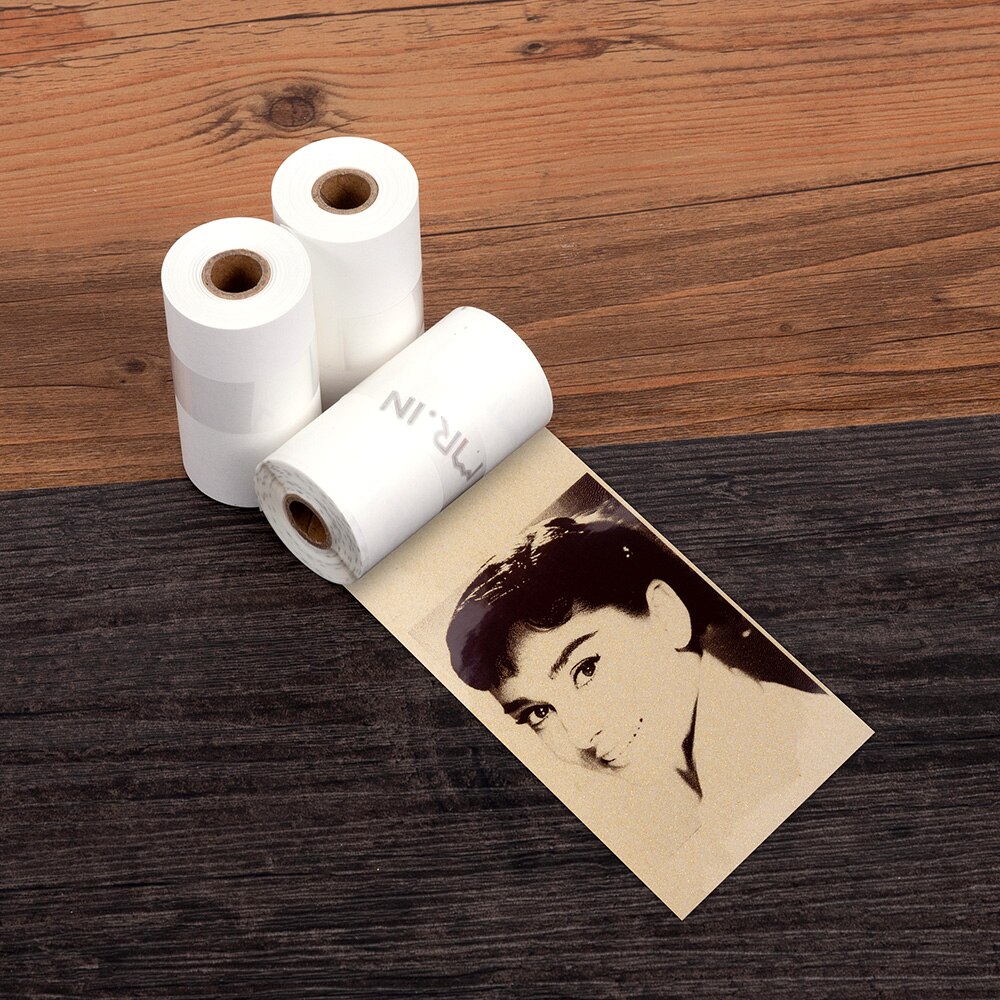 Phomemo Red Heart Pattern Stickers Thermal Paper 3 Rolls for 20 Years for Phomemo M02/M02S/M02Pro Photo Printer Label Papaer: Transparent Gold