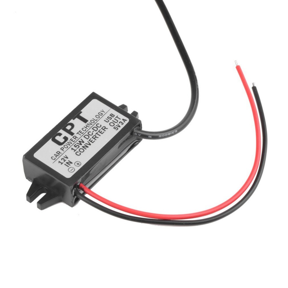 DC-DC Converter Module – 12V To 5V 3A 15W, Dual USB Output, Step-Down Regulator