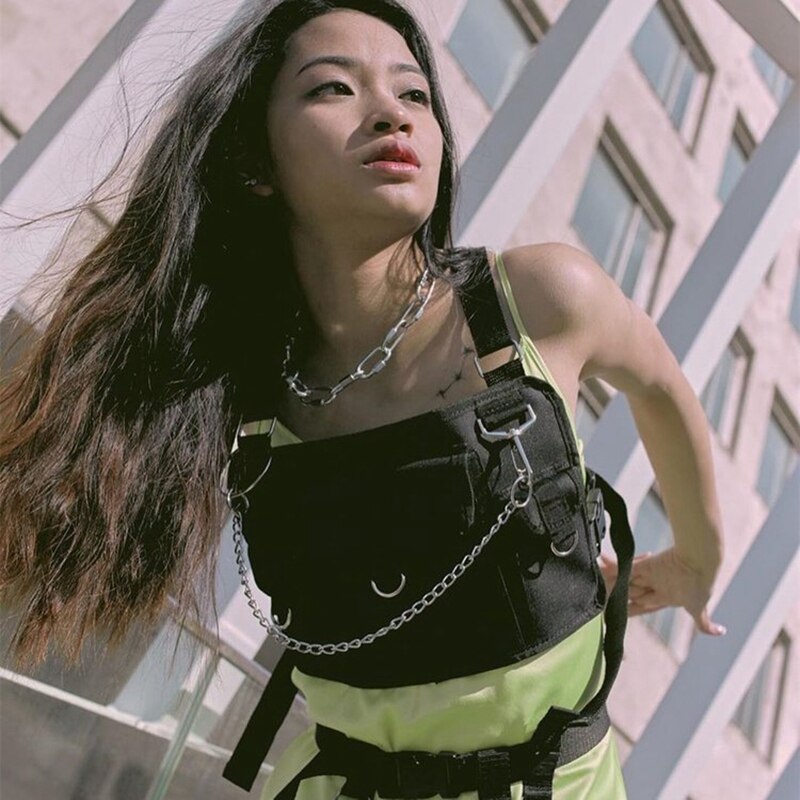 Sac de poitrine pour hommes Hip Hop harnais poitrine plate-forme sac gilet Streewear femmes sac à bandoulière poitrine paquet taille Pack