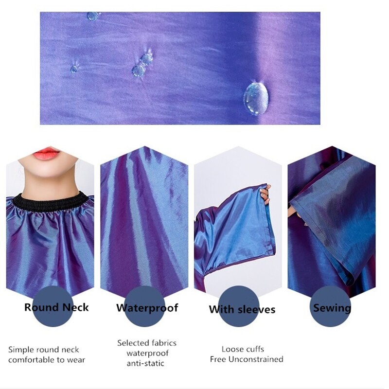 Salon Hair Styling Cape Hair Cutting Coloring Waterproof anti-static Hairdresser Apron With sleeves Barber Gown