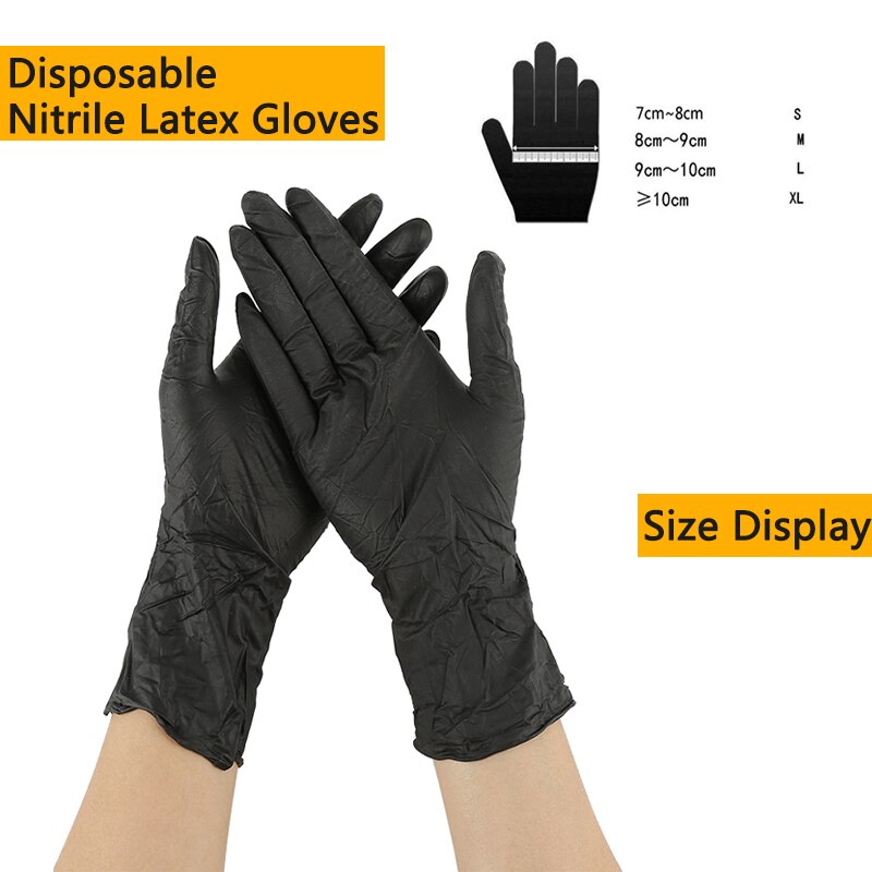 20/100 stuks flexibele, duurzame wegwerphandschoenen van latex, universele rubberen nitrilhandschoenen voor thuis, tuin, autowasstraat