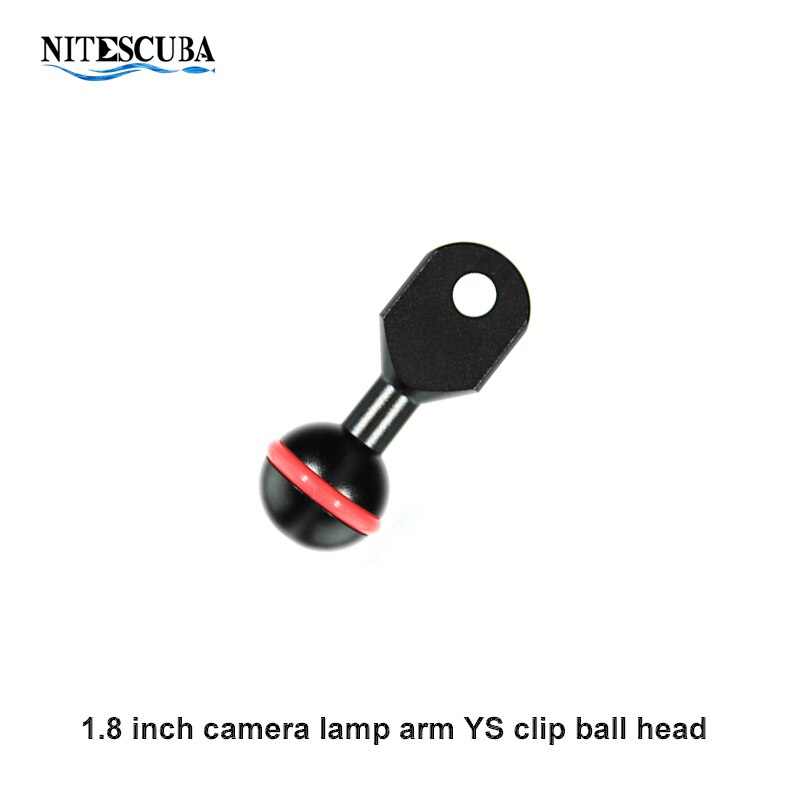 Nitescuba-Adaptador de bola de aluminio para buceo, montaje de bola de luz de Flash, 1 pulgada estándar para Clip de mariposa, adaptador de antorcha de bandeja Ys