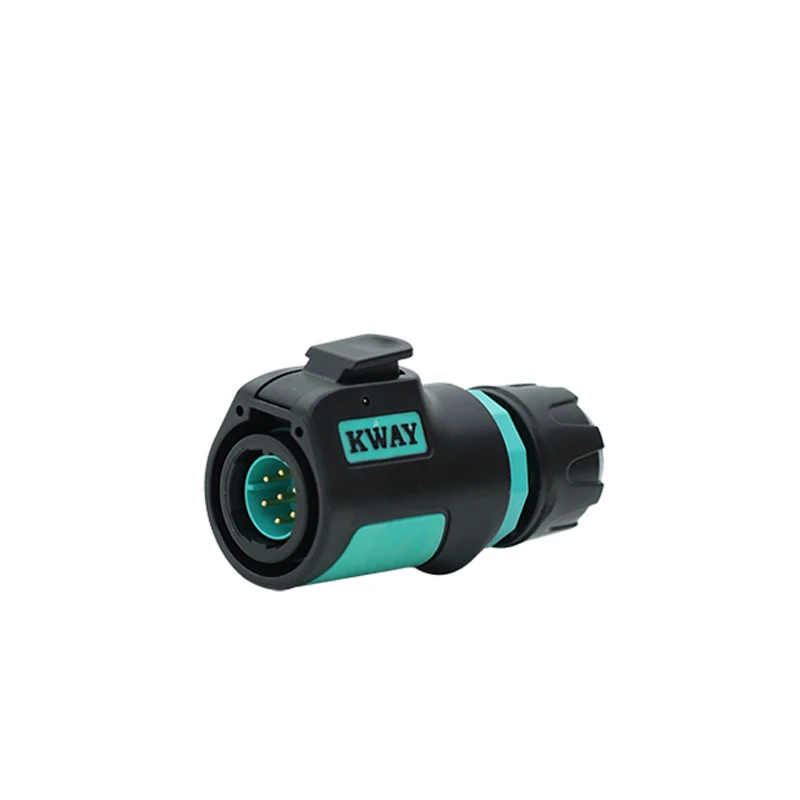 KWAY K16 Waterproof Bulkhead Electrical Connector Adapter IP68 Male Plug Female Socket Industrial AC DC Power 2 3 4 5 7 8 9 Pin: WHITE