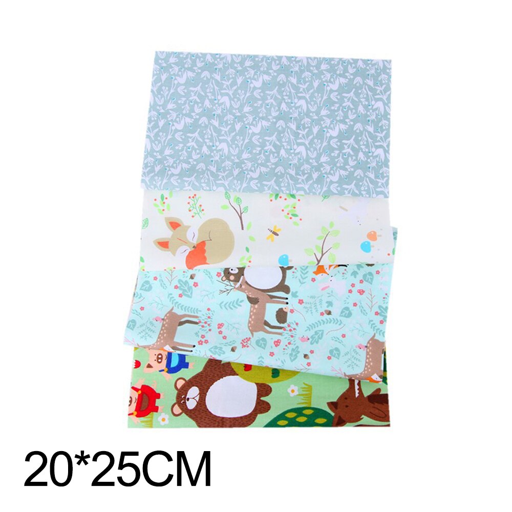 Japanischen Gedruckt Baumwolle Patchwork Tuch einstellen Bronzing NäHenne Quilten Stoffe Blumen- DIY Handgemachte Gesicht Maske Zubehör 20x25cm: 13  4Stck