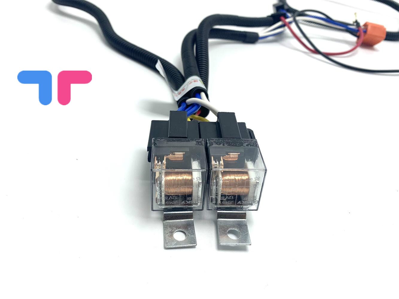 12V / 24V H4 Headlight Fix Dim Light Relay Wiring Harness System 2 Headlamp Light Bulb