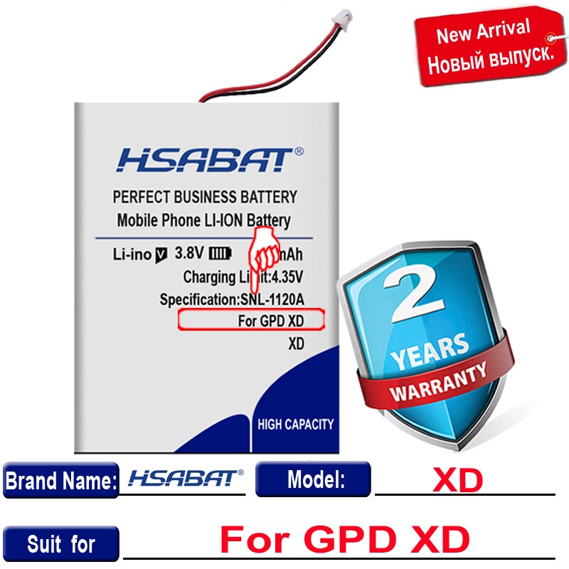HSABAT-batería XD DE 5800mAh, para baterías GPD XD