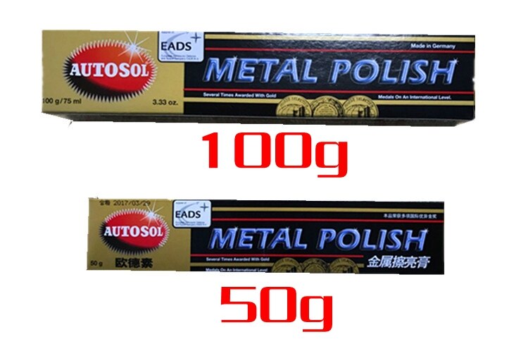 Tysk autosol metal polering pasta ridse reparation metal bånd taske lynlås polering kobber provins 50 g to 100 g