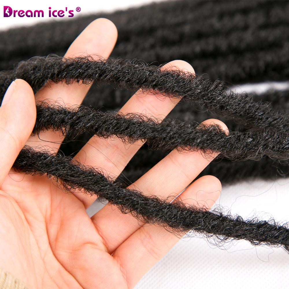 Dream Ice's Goddess Hair Ombre Faux Locs Crochet Braids 20inch Soft Natural Braid Dread Lock Synthetic Braiding Hair Extension
