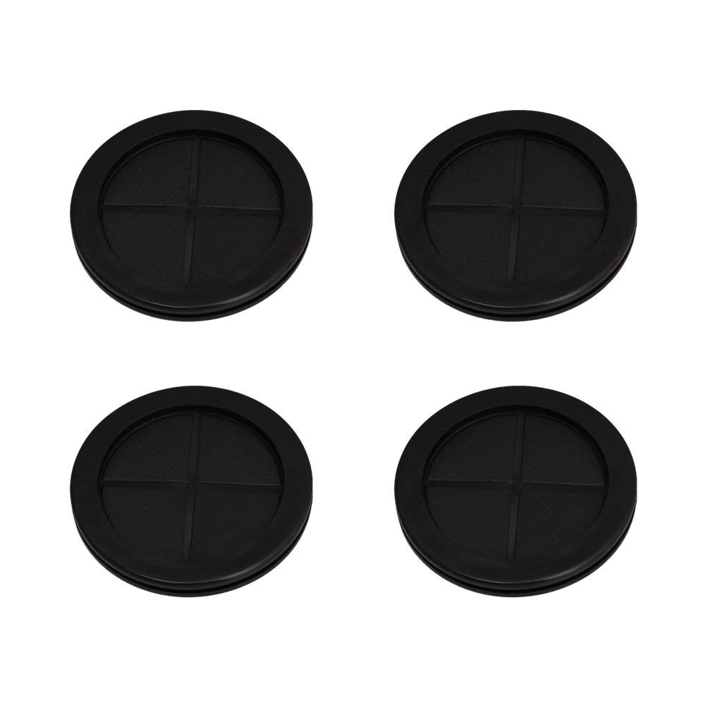 4 st 80mm svart rund form dubbelsidig sluten tom gummi ledning tråd grommets packningar skydd ring ring förbättring