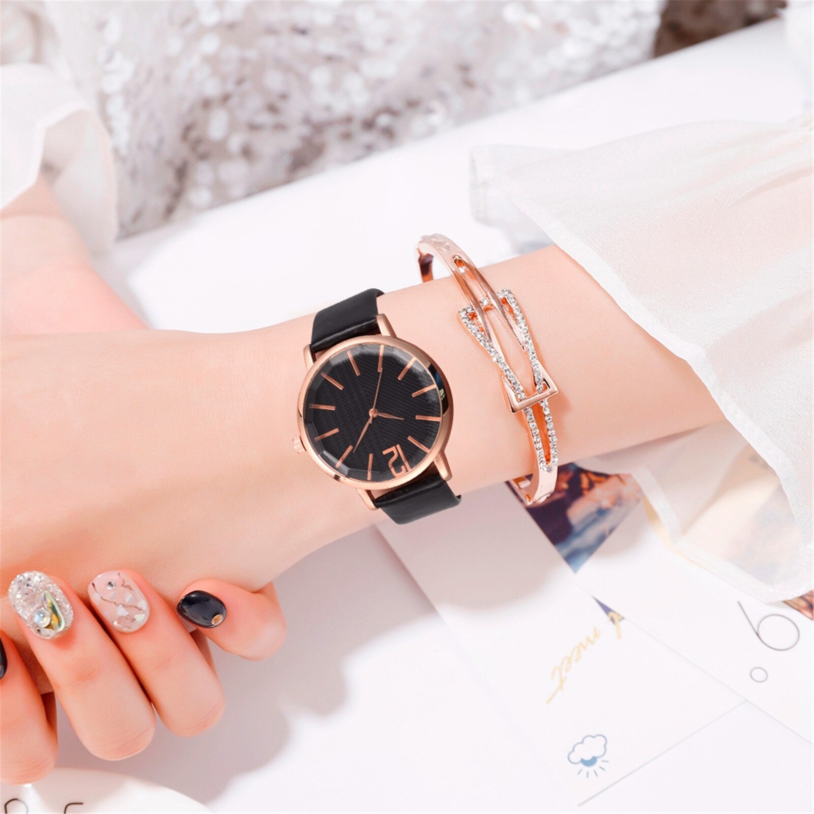 Kalender Tijd Horloge Mode Paar Horloge Multicolor Valentijnsdag Armband Horloge Set Speelgoed Draagbare Klok Relogio